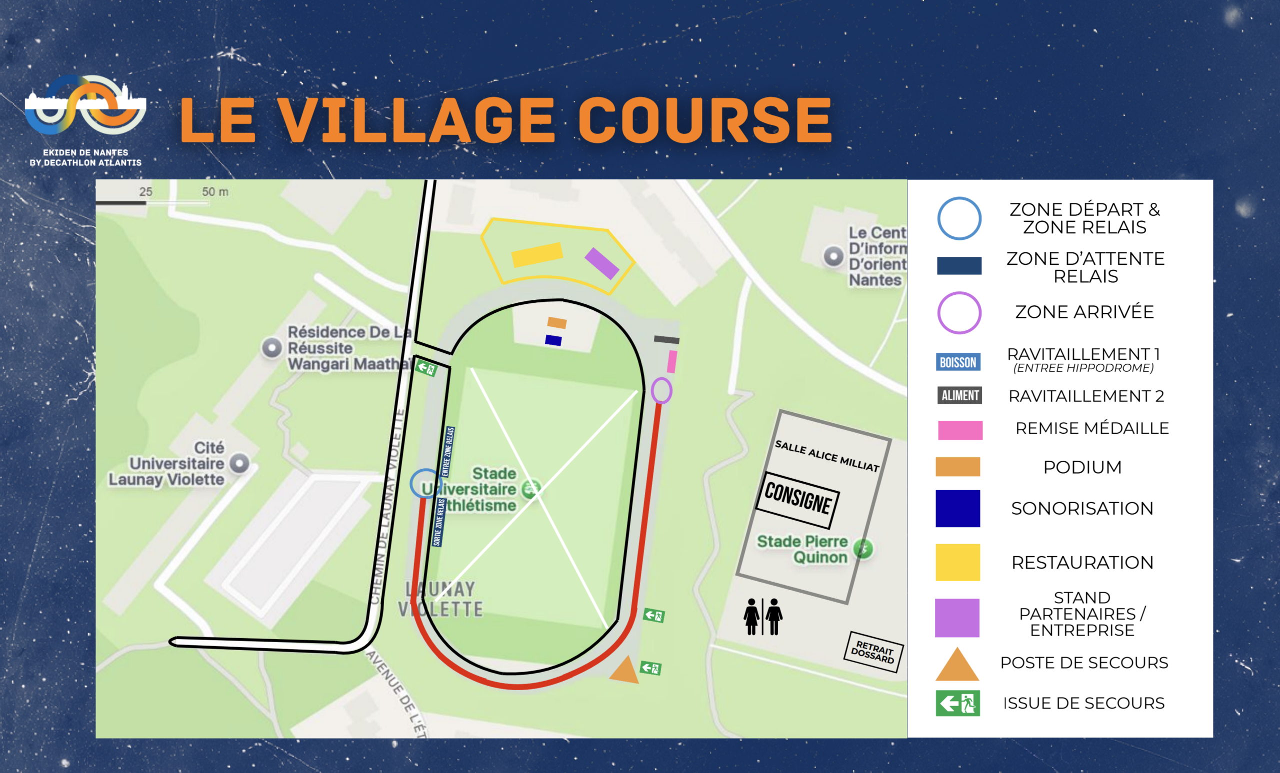 Plan du village de l'ekiden